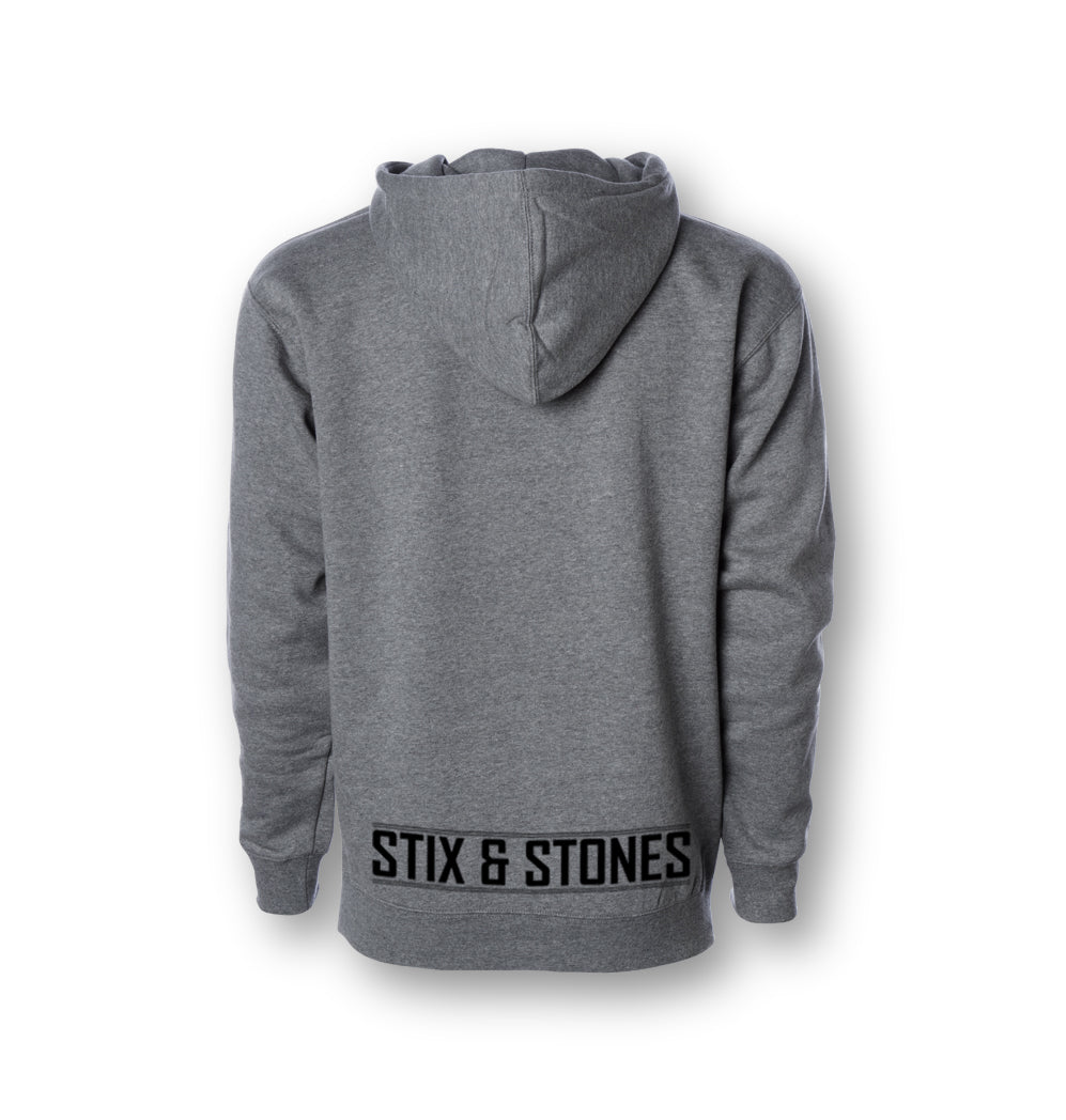 BLACK LOGO GREY PULLOVER